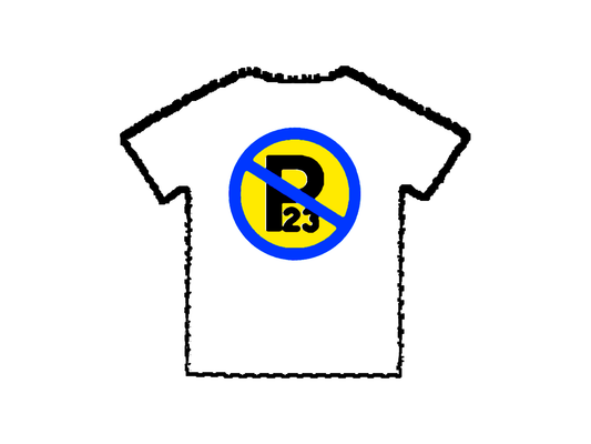 Yellow Blue P23 Parking Tee